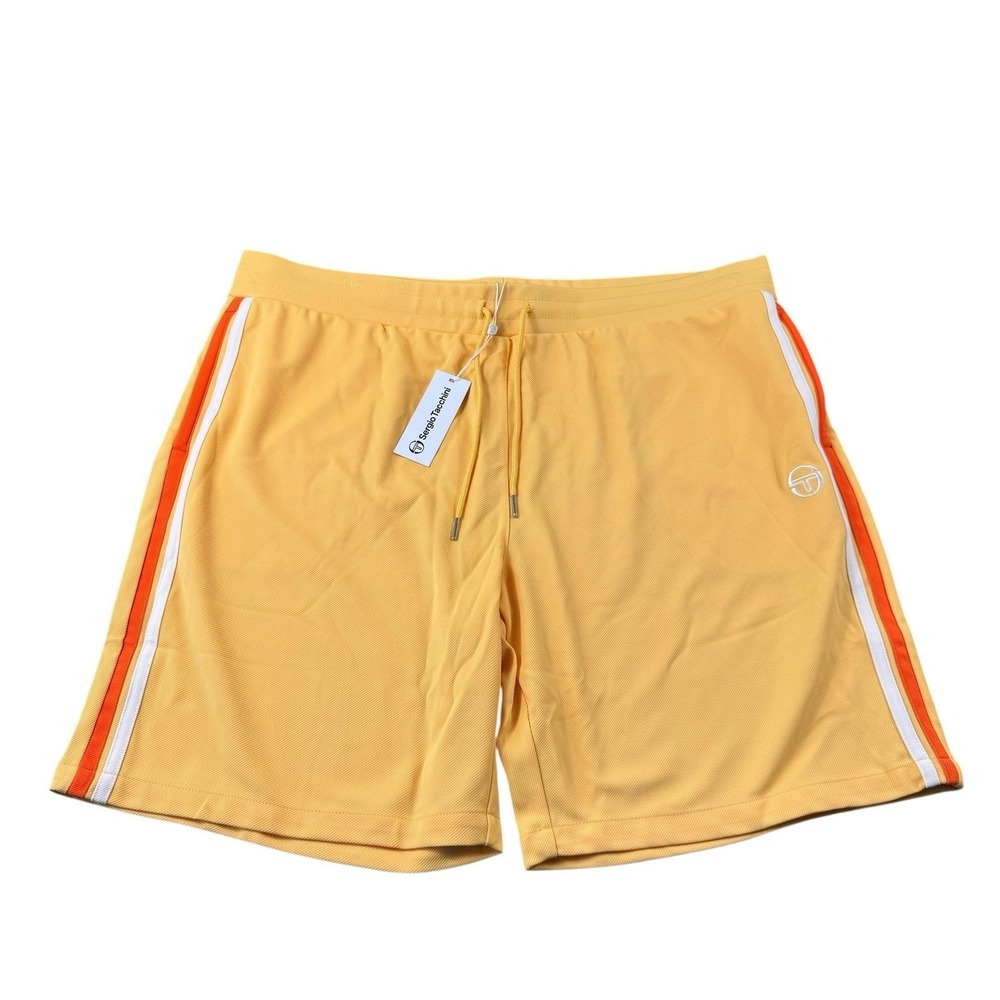 Sergio Tacchini Damarindo Shorts Mens 4XL Yellow Orange Striped STS23M50457-411